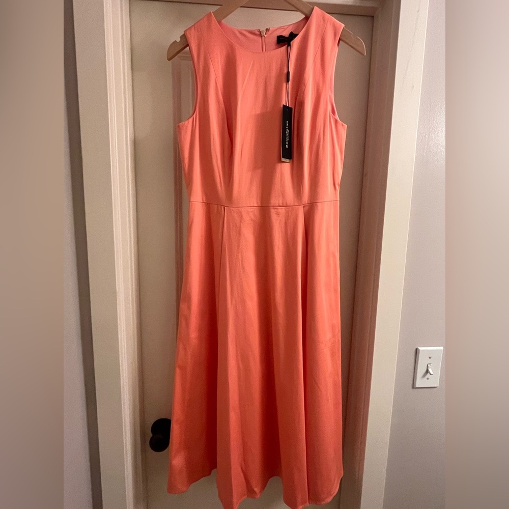Donna Karan Peach Midi Dress